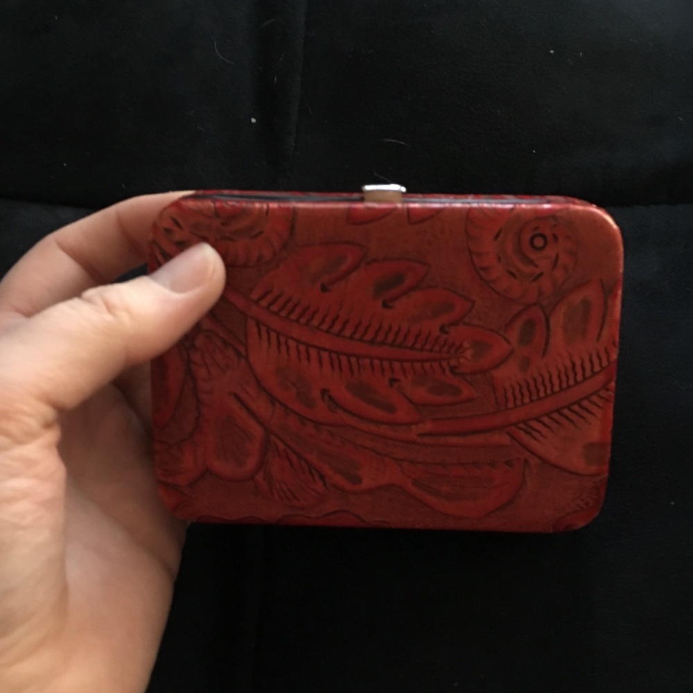 Red Leather Lodis Wallet